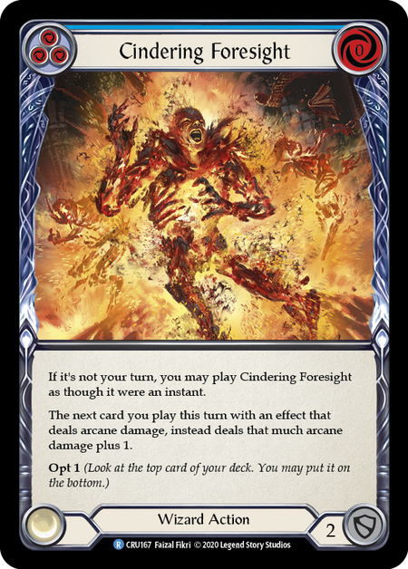 Cindering Foresight (Blue) - Foil